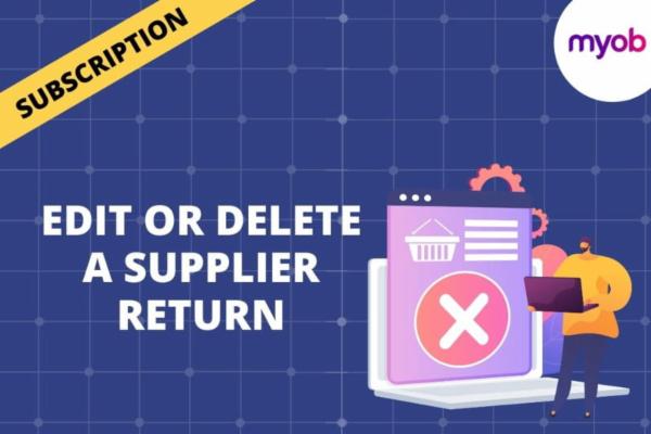 EDIT OR DELETE A SUPPLIER RETURN cover