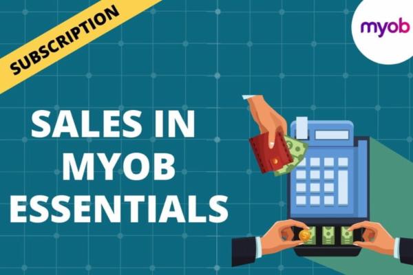 SALES IN MYOB ESSENTIALS cover