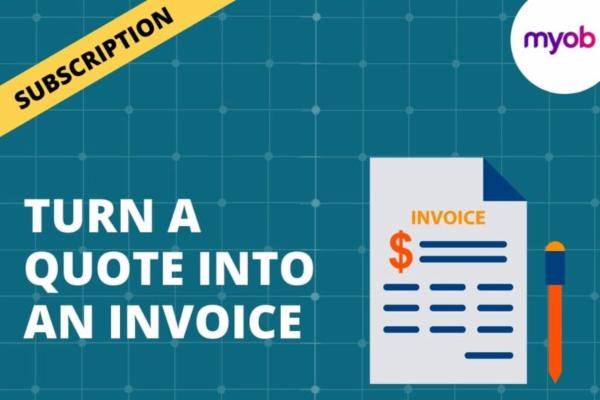 TURN A QUOTE INTO AN INVOICE cover