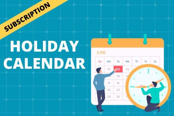 HOLIDAYS CALENDARS cover