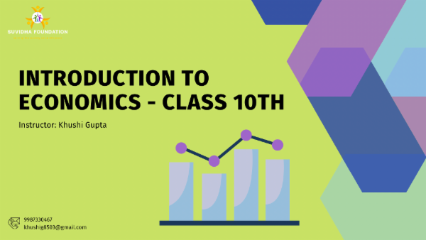 Introduction to Economics Class 10th cover