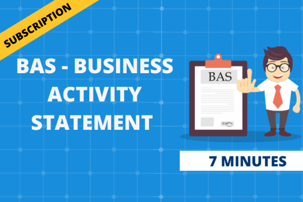 BAS - BUSINESS ACTIVITY STATEMENT cover
