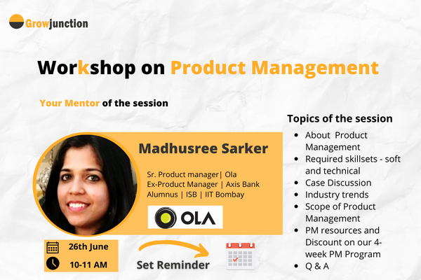 Product Management Workshop 26 June cover