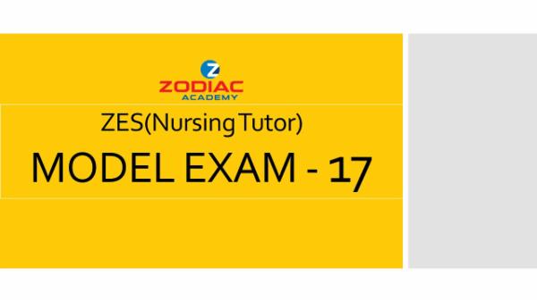 ZES(Nursing Tutor) - MODEL EXAM - 17 cover