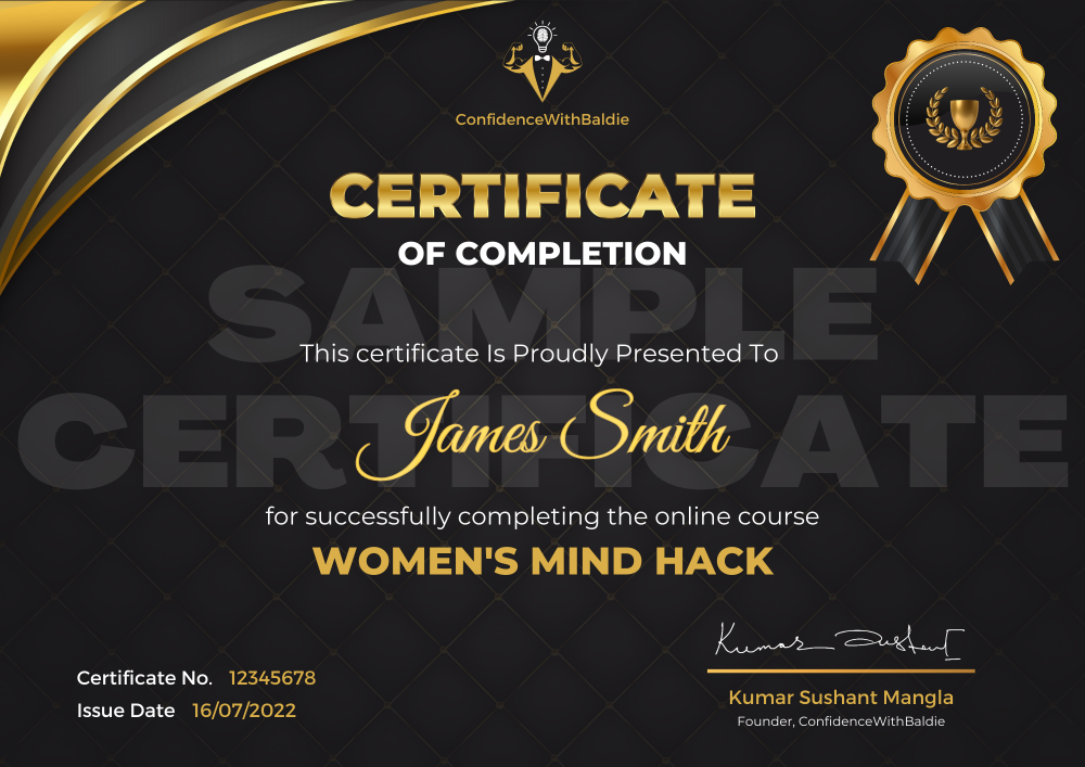 Pixel Viilage Sample Certificate