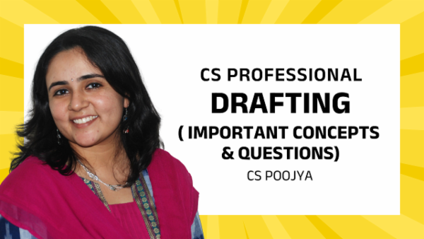 CS Professional : Drafting( Important Concepts & Questions) cover