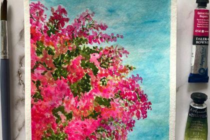 Recording - Watercolor Bougainvilleas Making cover