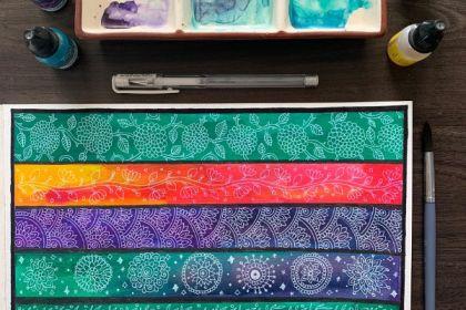 Recording - Pen and Watercolor Borders Making cover