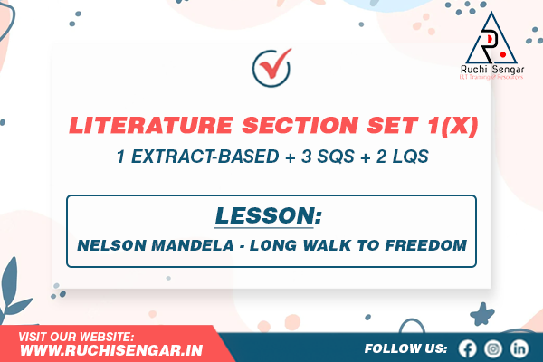 X 2022-23 Literature -Nelson Mandela + Ans.Key cover