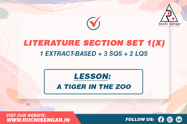 X 2022-23 Literature - A Tiger in the Zoo + Ans. Key cover
