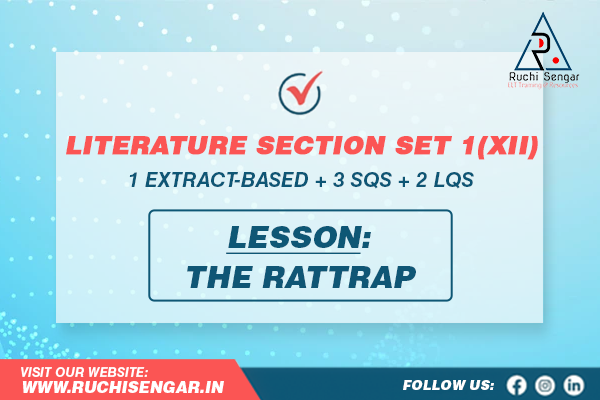 XII 2022-23 Literature - The Rattrap + Ans. Key cover