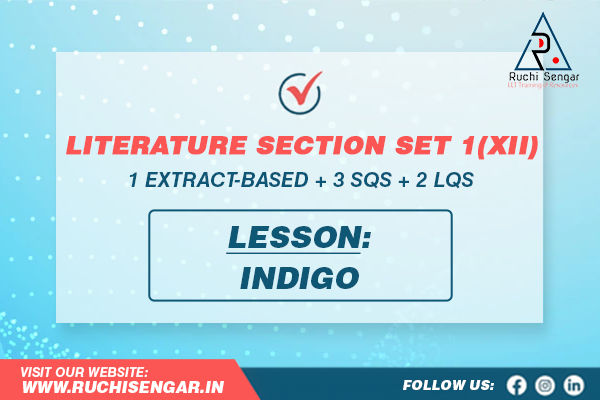 XII 2022-23 Literature - Indigo + Ans. Key cover