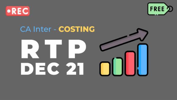 CA Inter - Costing RTP Dec21 cover