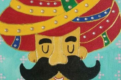 Recording - Rajasthani Turban Man Painting cover