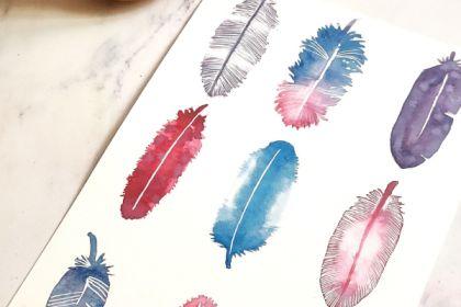 Recording - Watercolor Feathers Painting cover