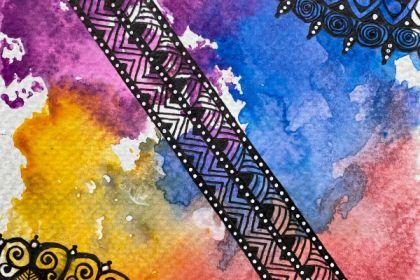 Recording - Watercolour Splash Mandala Making cover