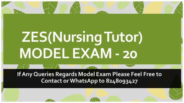 ZES(Nursing Tutor) - MODEL EXAM - 20 cover