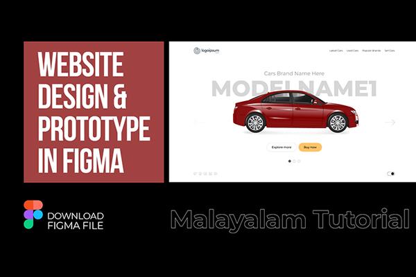 Cars Website Homepage Design & Prototype in Figma cover