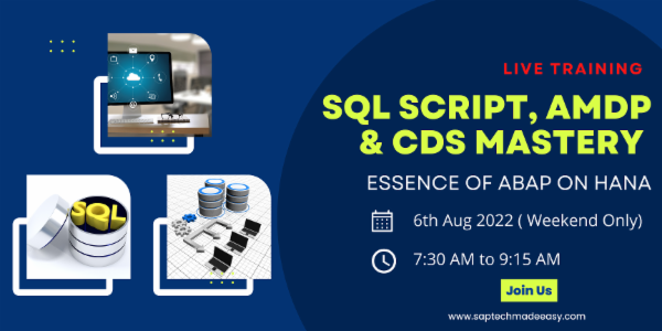 SQL SCRIPT, AMDP, CDS MASTERY cover