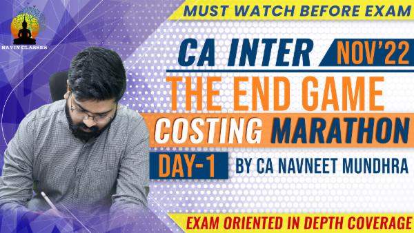 CA Inter Costing Marathon Nov'22 cover