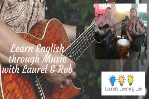 Learn English Through Music with Laurel & Rob cover