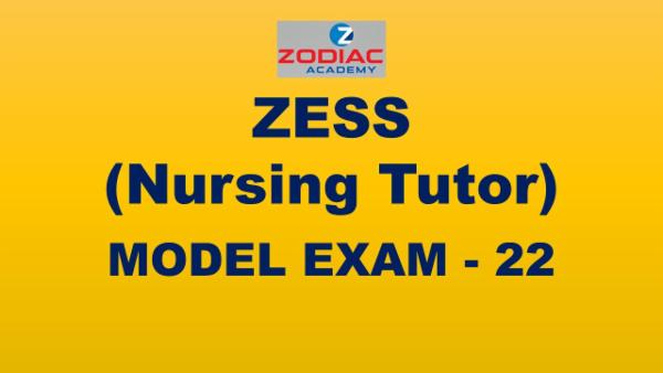 ZES(Nursing Tutor) - MODEL EXAM - 22 cover