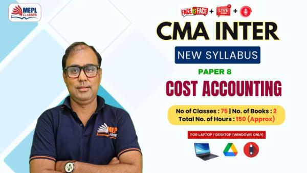 CMA INTER (NEW) - PAPER 8 - COST ACCOUNTING - FOR LAPTOP/DESKTOP (WINDOWS ONLY) cover