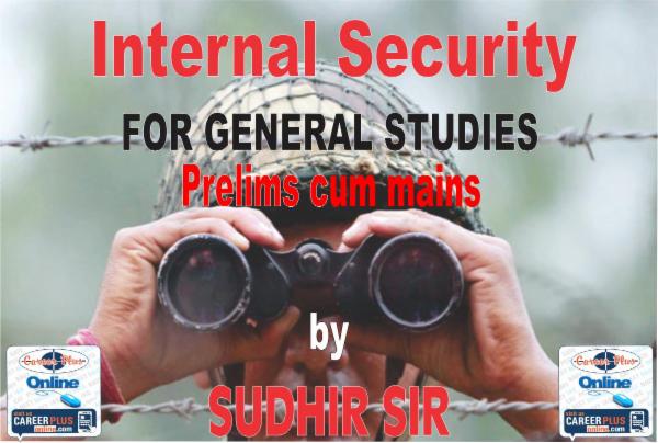 Internal Security class for General Studies By Mr. Sudhir Sir cover
