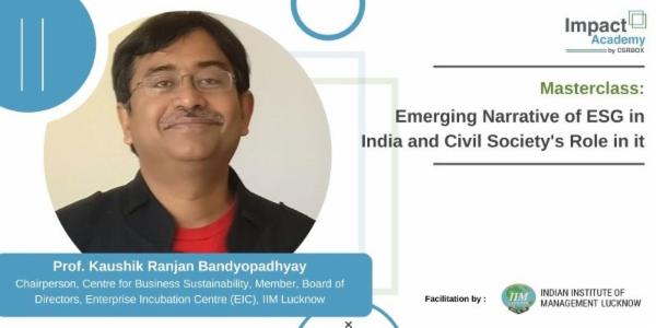 Emerging Narrative of ESG in India and Civil Society’s Role in it” - by IIM Lucknow cover