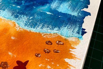Recording - Easy Watercolor Beach Scene Painting cover