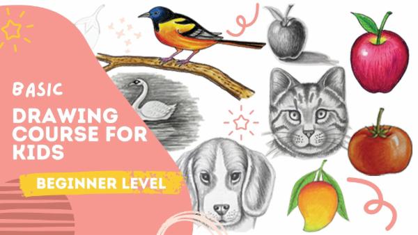 Basic Drawing Course for Kids (3 Months) cover