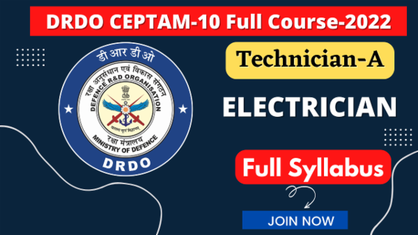 DRDO CEPTAM -10 Electrician Technician-A Full Course-2022 cover