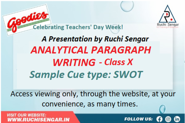 Analytical Paragraph Writing --Sample cue: SWOT cover