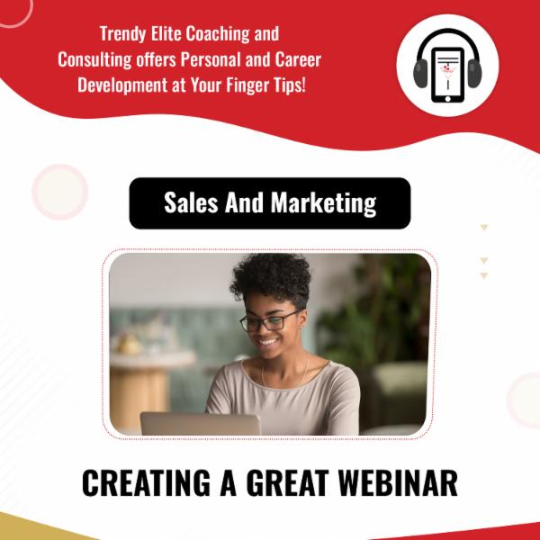 Creating A Great Webinar cover