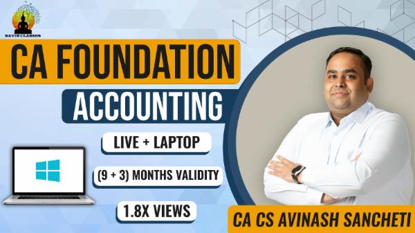CA FOUNDATION ACCOUNTING MAY'23- Laptop Course cover