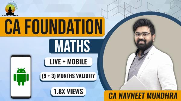 CA FOUNDATION MATHEMATICS JUNE'23- Mobile Course cover