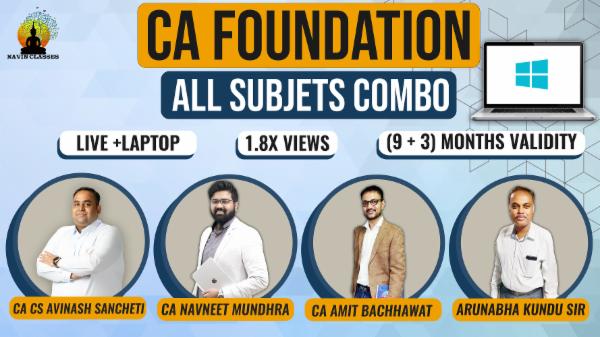 CA Foundation All 4 Subject JUNE'23- Laptop Course cover