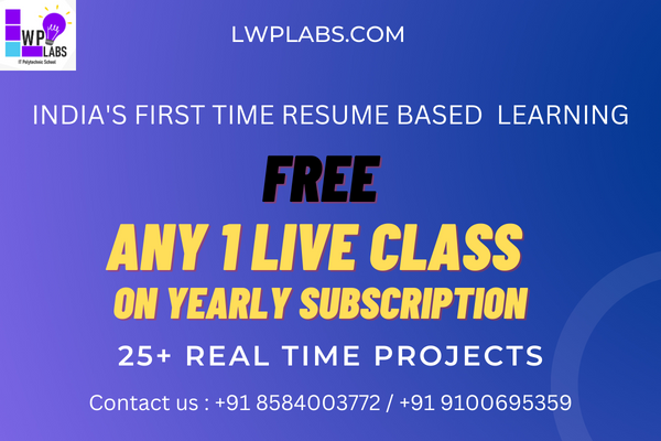 Any 1 Live Class Listed in Lwplabs.com cover