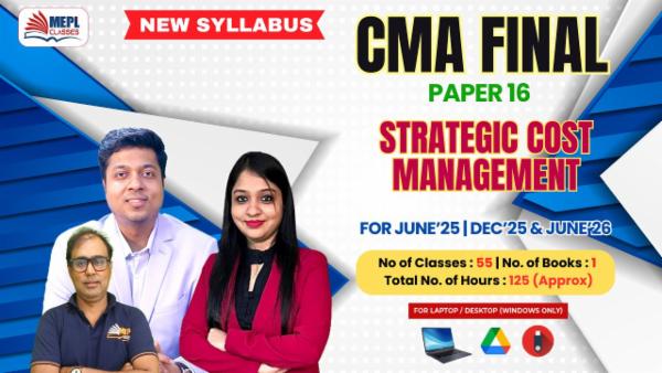 CMA FINAL (NEW) - PAPER 16 - STRATEGIC COST MANAGEMENT - FOR LAPTOP/DESKTOP (WINDOWS ONLY) cover