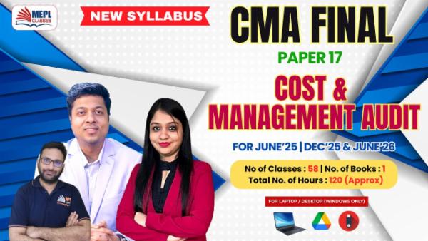 CMA FINAL (NEW) - PAPER 17 - COST AND MANAGEMENT AUDIT - FOR LAPTOP/DESKTOP (WINDOWS ONLY) cover