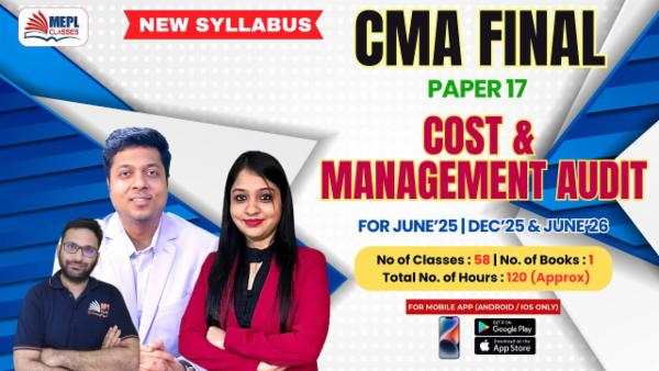 CMA FINAL (NEW) - PAPER 17 - COST AND MANAGEMENT AUDIT - FOR MOBILE APP (ANDROID / IOS ONLY) cover