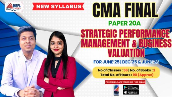 CMA FINAL (NEW) - PAPER 20A - STRATEGIC PERFORMANCE MANAGEMENT AND BUSINESS VALUATION - FOR MOBILE APP (ANDROID / IOS ONLY) cover