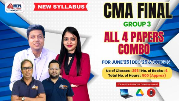 CMA FINAL (NEW) - PAPER 13 TO 16 - GROUP 3 ALL PAPERS COMBO - FOR LAPTOP/DESKTOP (WINDOWS ONLY) cover