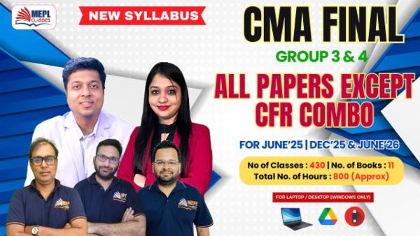 CMA FINAL (NEW) - BOTH GROUP ALL PAPERS (EXCEPT CFR) COMBO - FOR LAPTOP/DESKTOP(WINDOWS ONLY) cover