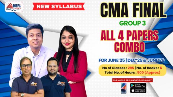 CMA FINAL (NEW) - PAPER 13 TO 16 - GROUP 3 ALL PAPERS COMBO - FOR MOBILE APP (ANDROID / IOS ONLY) cover