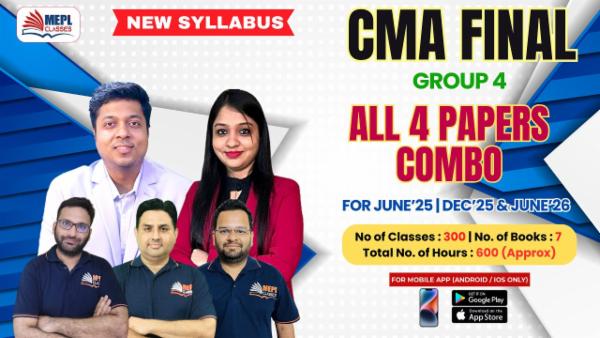 CMA FINAL (NEW) - PAPER 17 TO 20A - GROUP 4 ALL PAPERS COMBO - LIVE @ HOME BATCH - FOR MOBILE APP (ANDROID / IOS ONLY) cover