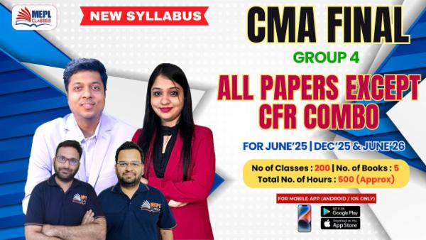 CMA FINAL (NEW) - GROUP 4 ALL PAPERS (EXCEPT CFR) COMBO - FOR MOBILE APP (ANDROID / IOS ONLY) cover