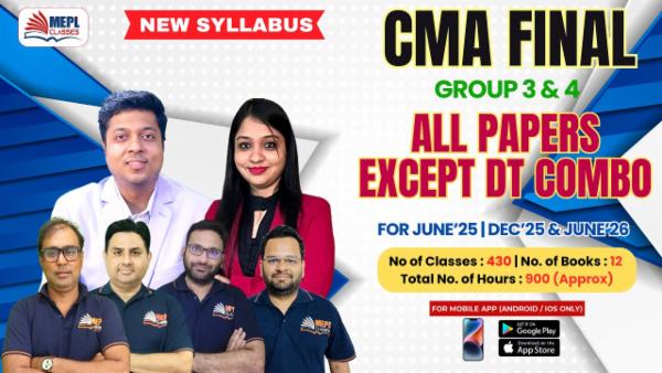 CMA FINAL (NEW) - BOTH GROUP ALL PAPERS EXCEPT DT COMBO - LIVE @ HOME BATCH - FOR MOBILE APP (ANDROID / IOS ONLY) cover