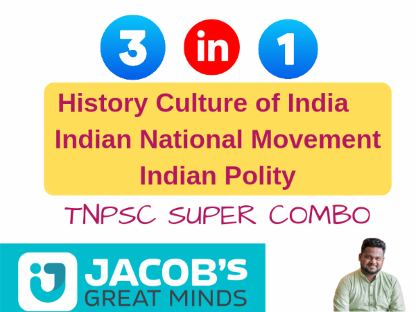3 in 1 Super Combo for TNPSC : Indian Polity , History Culture of India & Indian National Movement cover