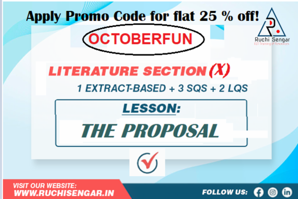 X 2022-23 Literature -The Proposal + Ans. Key cover